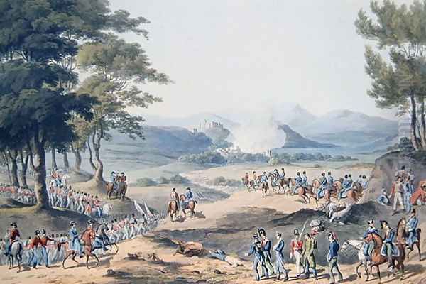 The Village of Pombal, engraved by C. Turner, 11th March 1811 Oil Painting by Thomas Staunton St. Clair