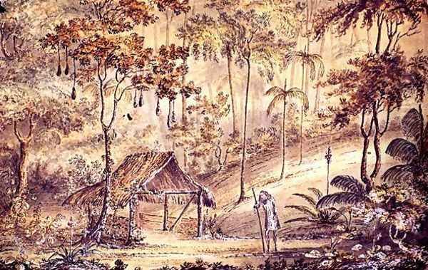 Glens Hut, 1806 Oil Painting by Thomas Staunton St. Clair