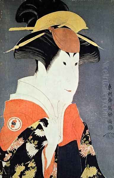 Actor Segawa Tomisaburo as Vadorigi in a play by Tokhusai Sharaku fl.1794-95, pub. 1794 Oil Painting by Toshusai Sharaku