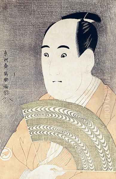 Sawamura Sojuro III in the Role of Ogishi Kurando in the play Hana Ayame Bunroku Soga, 1794 Oil Painting by Toshusai Sharaku