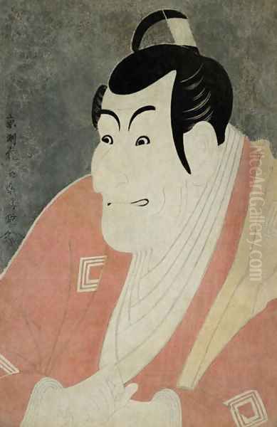 Scene from Kabuki Theatre, Ichikawa Ebizo Performing Takemura Sadanoshin, 1794 Oil Painting by Toshusai Sharaku