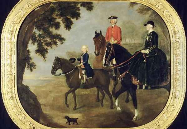 Sir George Hampton and Family, c.1738 Oil Painting by Stephen Slaughter