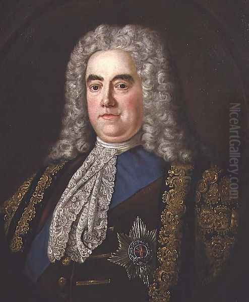 Portrait of Sir Robert Walpole, Earl of Orford 1676-1745, c.1740 Oil Painting by Stephen Slaughter