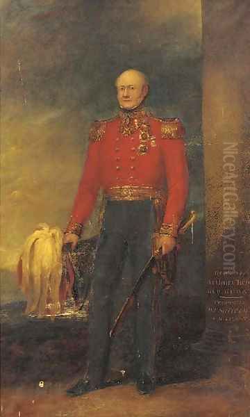 Portrait of General Sir Arthur Clifton, K.C.B., K.C.H. Oil Painting by John William Salter