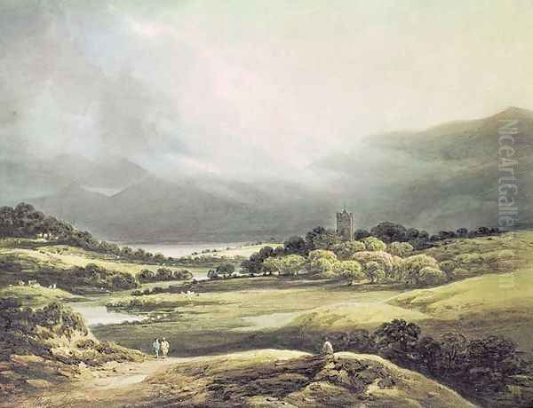 View of Dunloe Castle, Killarney, 1805 Oil Painting by Richard Sasse