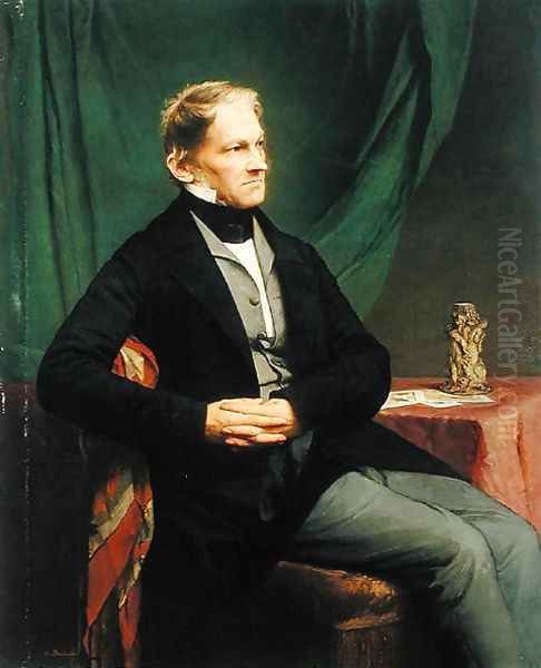 Georg Ernst Harzen 1790-1863 Oil Painting by Hermann Steinfurth