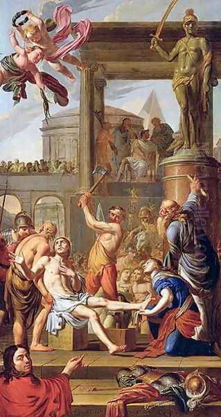 The Martyrdom of St. Adrian, 1659 Oil Painting by Adrien Sacquespee