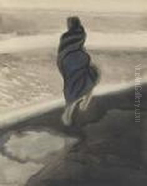 Femme Devant La Mer Oil Painting by Leon Spilliaert