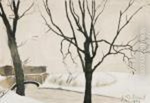 Paysage Enneige Oil Painting by Leon Spilliaert