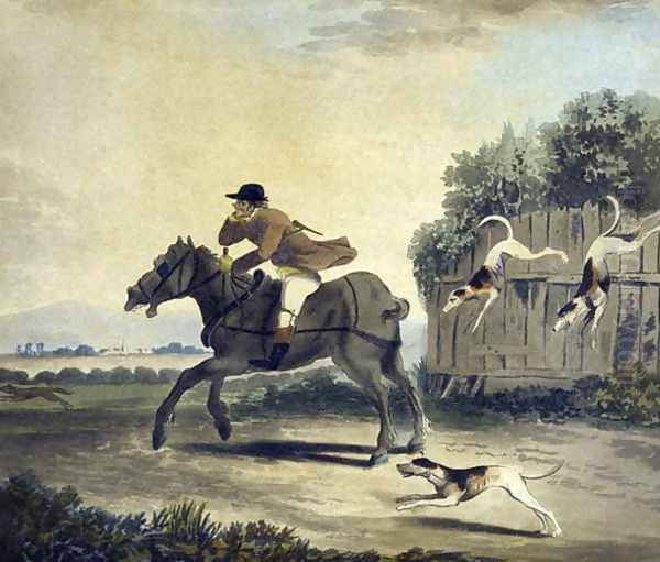 The Fore Horse of the Team, from The Pytchley Hunt, engraved by F.Dukes 1745-1812, 1790 Oil Painting by Charles Lorraine Smith