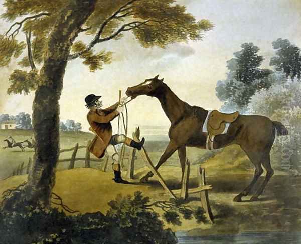 Proof of Bottom, from The Pytchley Hunt, engraved by F. Jukes 1745-1812, 1790 Oil Painting by Charles Lorraine Smith