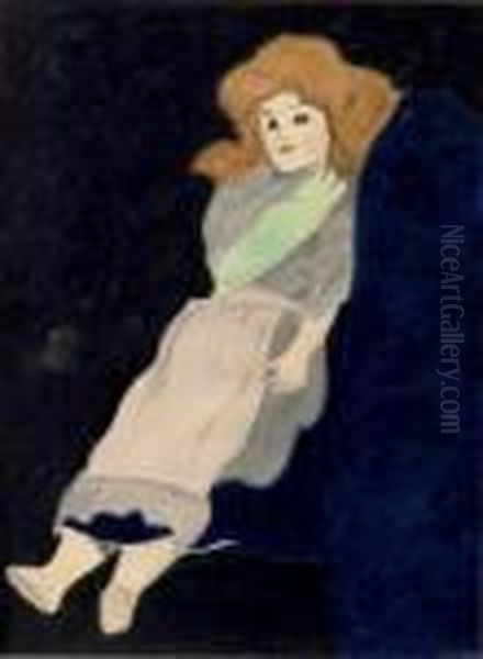 Poupee: The Blue Doll Oil Painting by Leon Spilliaert