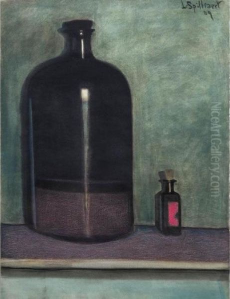 Grand Flacon Et Petite Bouteille Oil Painting by Leon Spilliaert