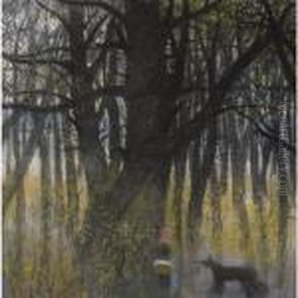 Le Petit Chaperon Rouge Et Le Loup Dans La Foret Oil Painting by Leon Spilliaert