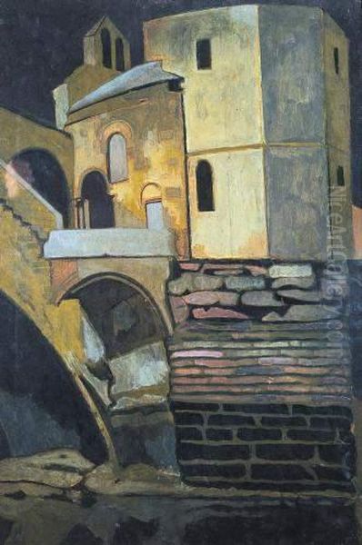 Architecture Nocturne (1926) Oil Painting by Leon Spilliaert