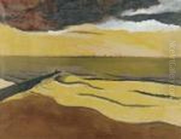 Marine Au Brise-lames - Seascape Oil Painting by Leon Spilliaert