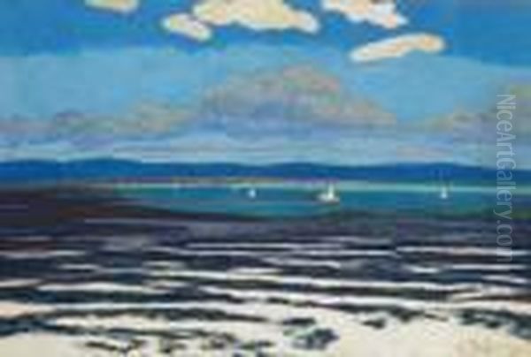 Seascape With White Sails Oil Painting by Leon Spilliaert