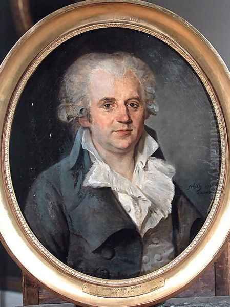 Georges-Jacques Danton, 1793 Oil Painting by L. L. Schilly