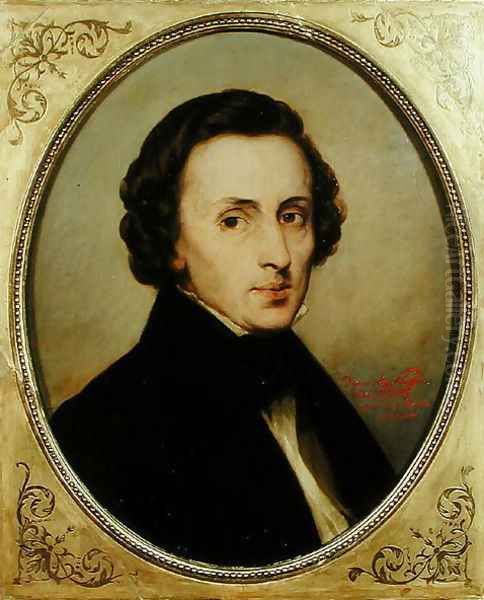 Frederic Chopin 1810-49 Oil Painting by Stanislas Stattler