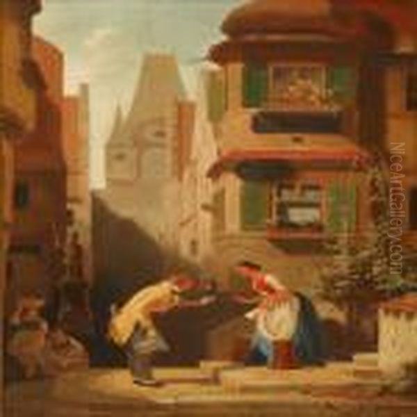 Der Ewige Hochzeiter Oil Painting by Carl Spitzweg