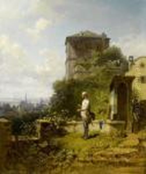 Lueg Ins Land Oil Painting by Carl Spitzweg