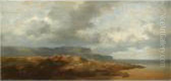 Kustenlandschaft (coastal View) Oil Painting by Carl Spitzweg