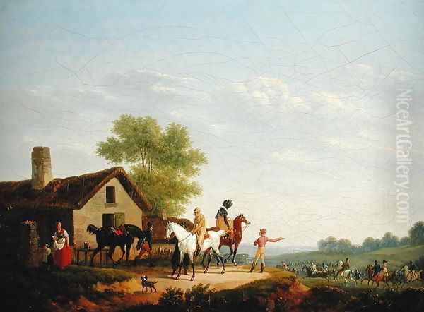 Horse Racing Oil Painting by Joseph Swebach-Desfontaines