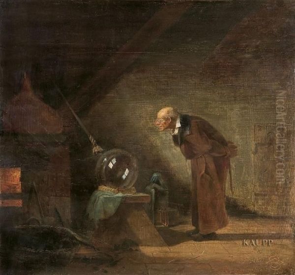 Der Alchemist Oil Painting by Carl Spitzweg