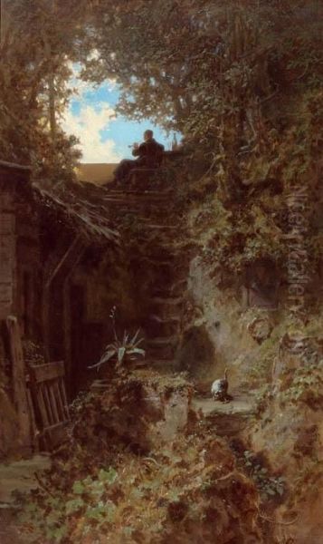 Der Klauser Auf Der Hoh' Oil Painting by Carl Spitzweg