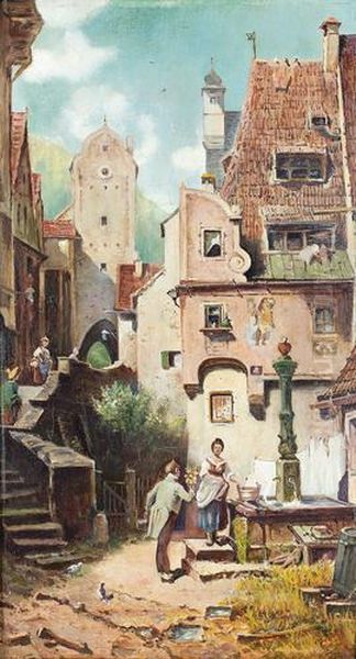 Der Ewige Hochzeiter. Oil Painting by Carl Spitzweg