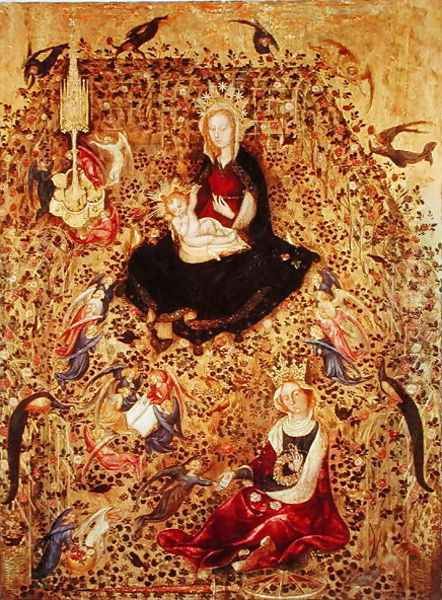 Madonna with a Rose Bush Oil Painting by Verona Stefano Di Giovanni Da