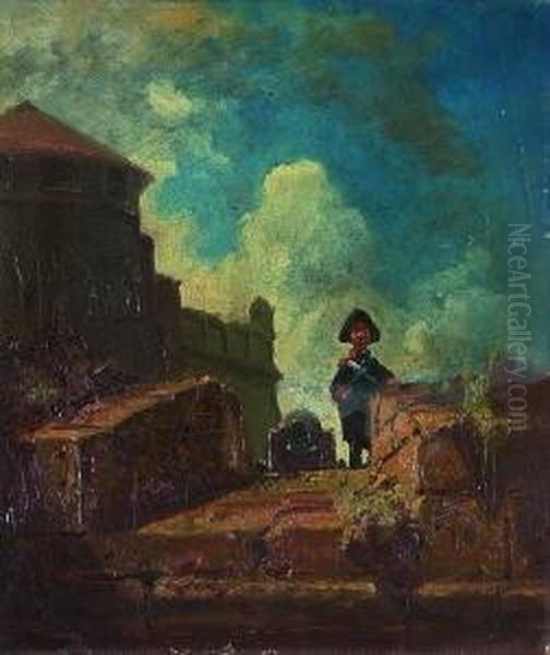 Auf Der Bastei Oil Painting by Carl Spitzweg