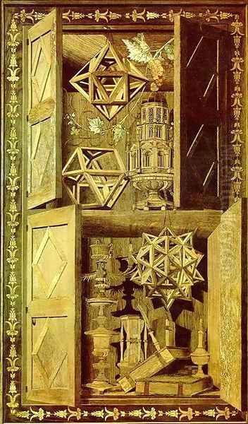 Intarsia polyhedra 2 Oil Painting by Verona Stefano Di Giovanni Da