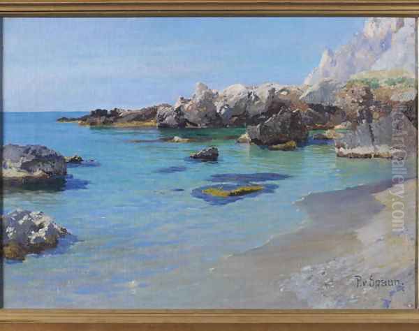 The Coast of Dhofar, South Oman Oil Painting by Paul von Spaun