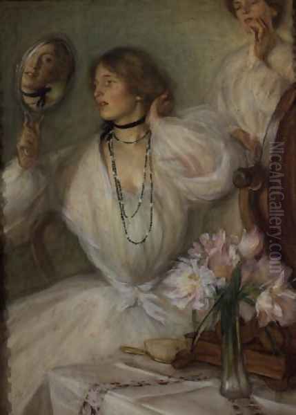 Lady Flora Oil Painting by Edmund Joseph Sullivan