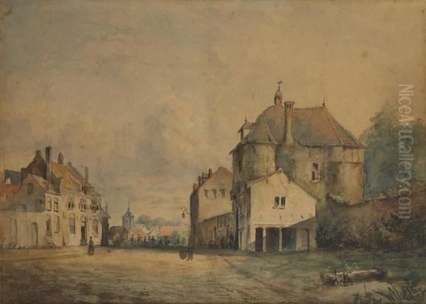 Vieux-dieu Pres D'anvers Oil Painting by Cornelis Springer