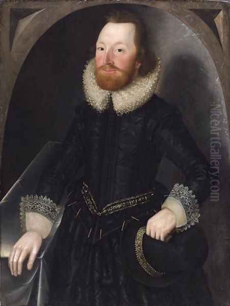 Portrait of a Member of the Towneley Family, c.1620 Oil Painting by John Souch