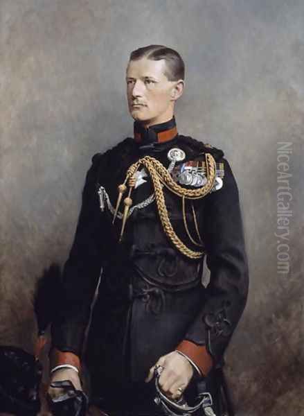 The Hon. Lieutenant Frederick Hugh Sherston Roberts, Kings Royal Rifle Corps, 1901 Oil Painting by Julian Russell Story