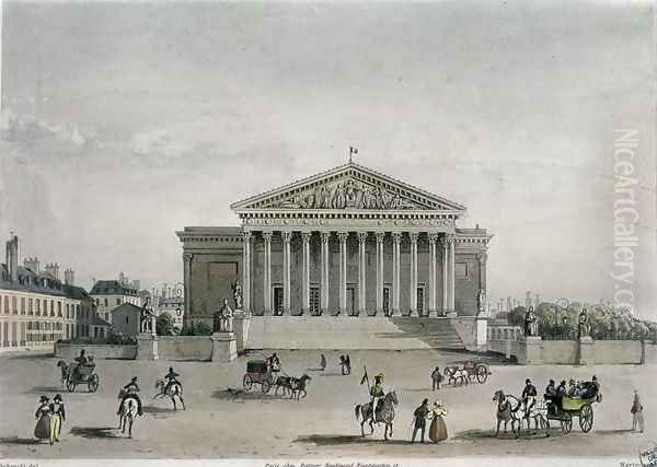 The Chamber of Deputies, Paris, 1832 Oil Painting by Bernhard Schmidt