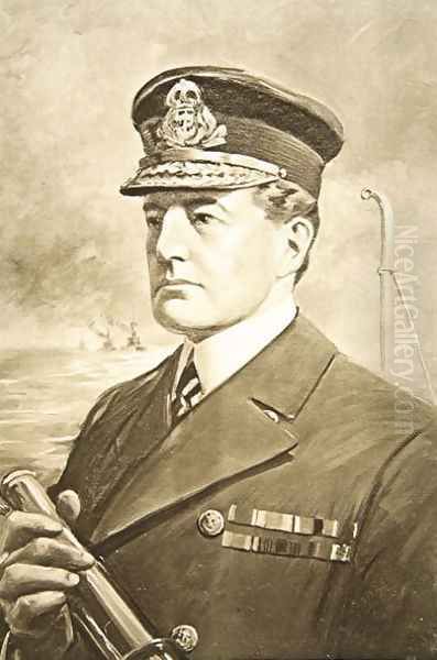 Vice-Admiral Sir David Beatty Oil Painting by Charles Mills Sheldon