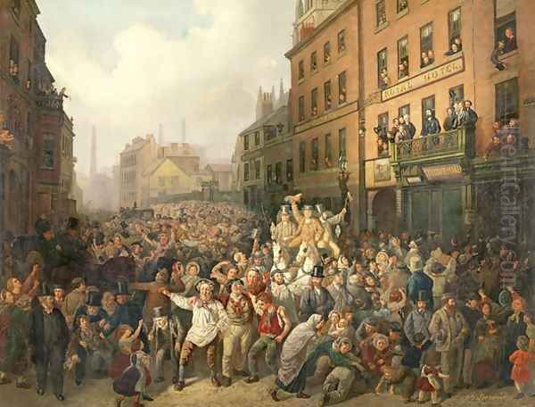 The Preston By-Election of 1862 Oil Painting by Vladimir Ossipovitch Sherwood