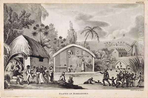 Slaves in Barbadoes, London, c.1800 Oil Painting by Ralph Stennett