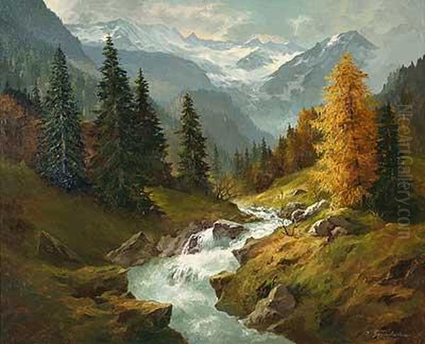 L.u.sig., Munchen - Daselbst, ?winterliches Treiben Auf Dem Eis Oil Painting by Adolf Stademann