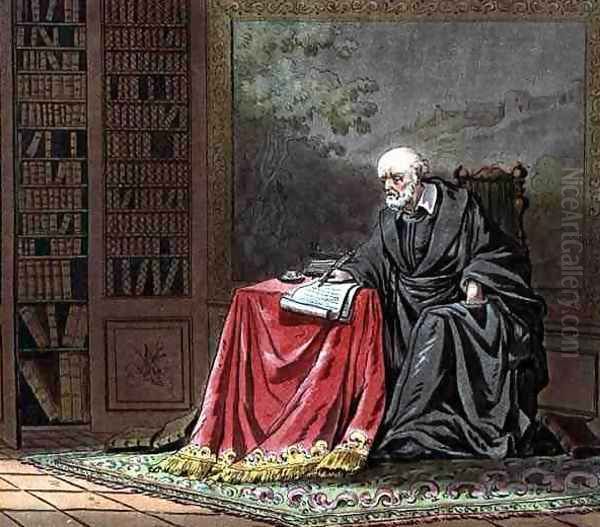 The Chancellor, Michel de lHopital c.1503-73 Composes the Edict of Romorantin, engraved by Jean Baptiste Morret fl. 1790-1820 1789 Oil Painting by Jacques Francois Joseph Swebach