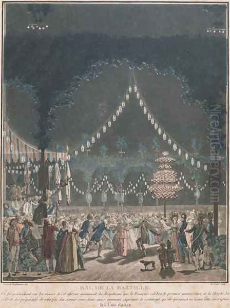 The Bastille Ball Oil Painting by Jacques Francois Joseph Swebach