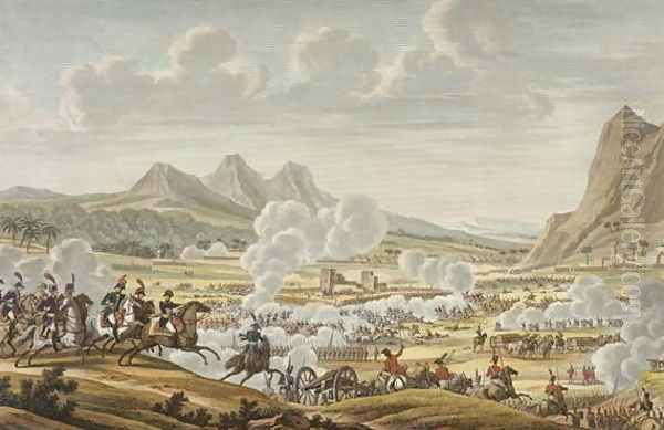 The Battle of Mount Tabor, 27 Ventose, Year 7 17 February 1799 engraved by Louis Francois Couche 1782-1849 Oil Painting by Jacques Francois Joseph Swebach