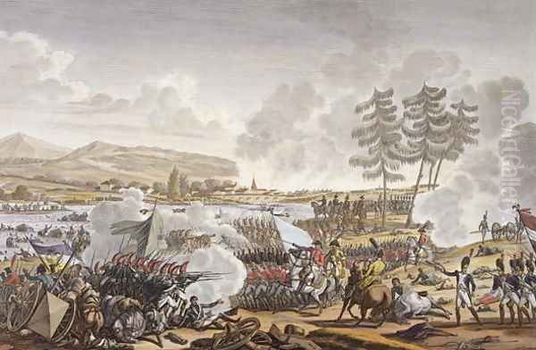 The Battle of Friedland, 14 June 1807, engraved by Francois Pigeot b.1775 Oil Painting by Jacques Francois Joseph Swebach