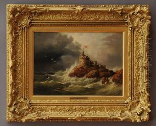 Storm At Sea Oil Painting by William Clarkson Stanfield