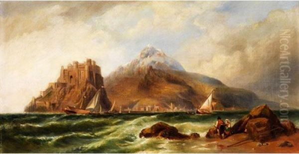 Island Of Ischia Oil Painting by William Clarkson Stanfield