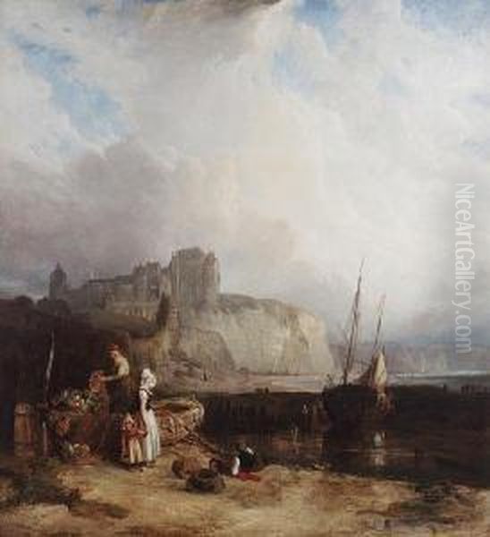 Dieppe Oil Painting by William Clarkson Stanfield